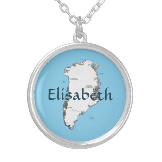 Greenland Map + Name Necklace