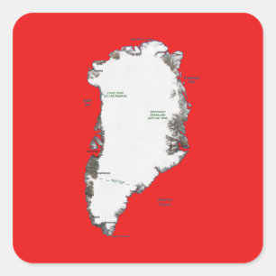 Greenland Map Sticker