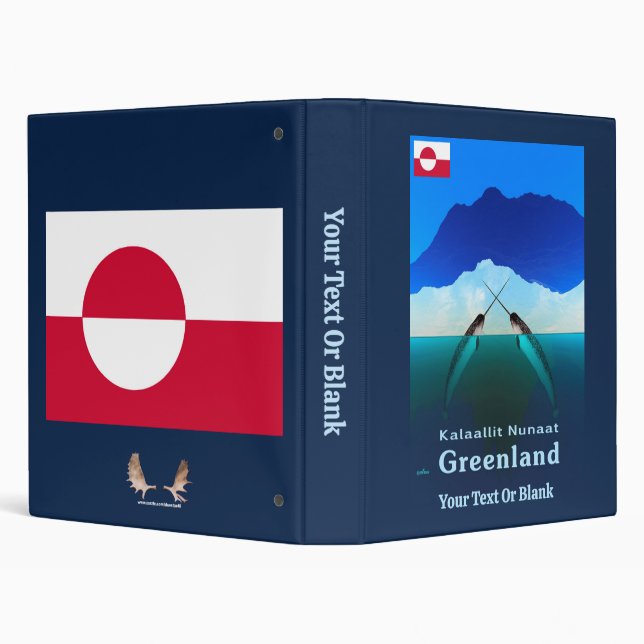 Greenland - Narwhal 3 Ring Binder (Background)