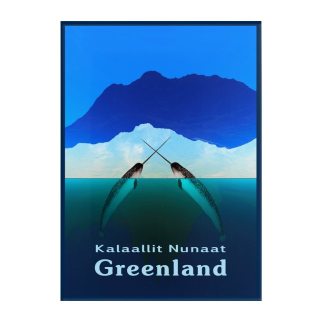 Greenland - Narwhal Acrylic Print (Front)