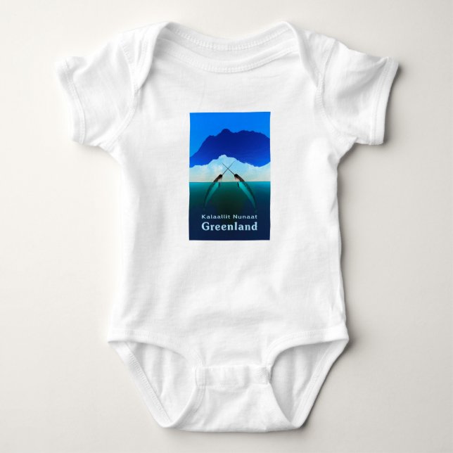 Greenland - Narwhal Baby Bodysuit (Front)