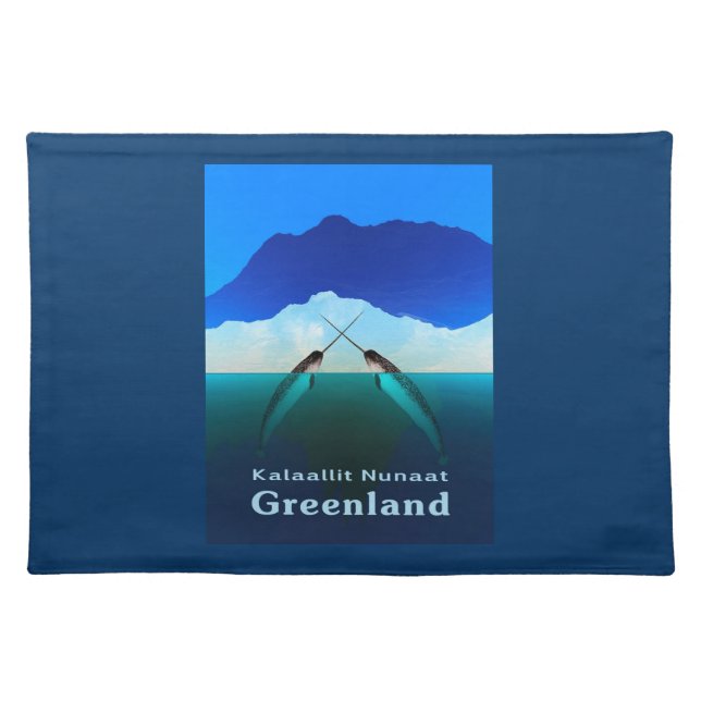 Greenland - Narwhal Cloth Placemat (Front)