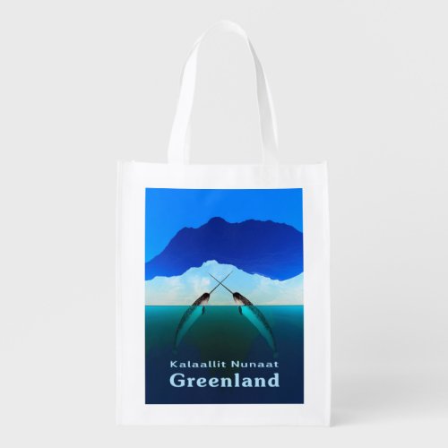 Greenland _ Narwhal Grocery Bag