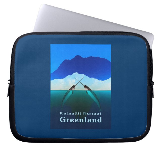 Greenland - Narwhal Laptop Sleeve (Front)