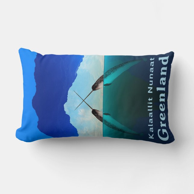 Greenland - Narwhal Lumbar Pillow (Front)