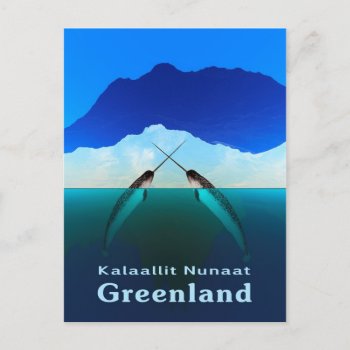 Greenland - Narwhal Postcard by Bluestar48 at Zazzle