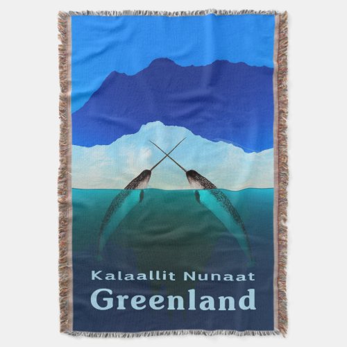 Greenland _ Narwhal Throw Blanket