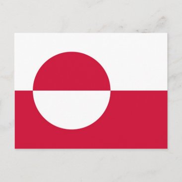 Greenland National World Flag Postcard