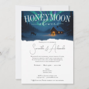 Greenland Northern Lights Honeymoon Couples Shower Invitation