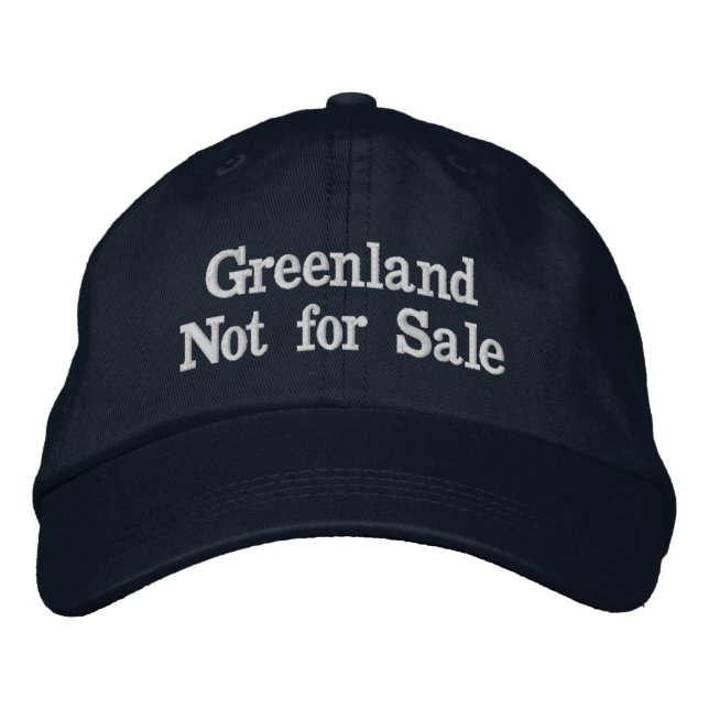 Greenland Not for Sale Embroidered Baseball Cap (Front)