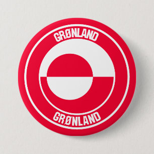 Greenland Round Emblem Button