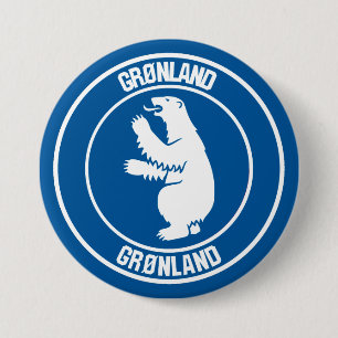 Greenland Round Emblem Button