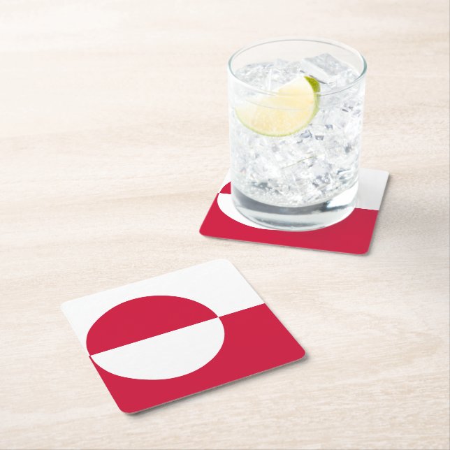 Greenland Square Paper Coaster (Insitu)