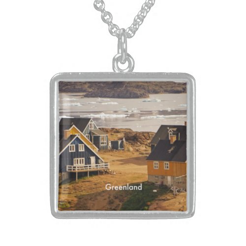Greenland the worlds largest island sterling silver necklace