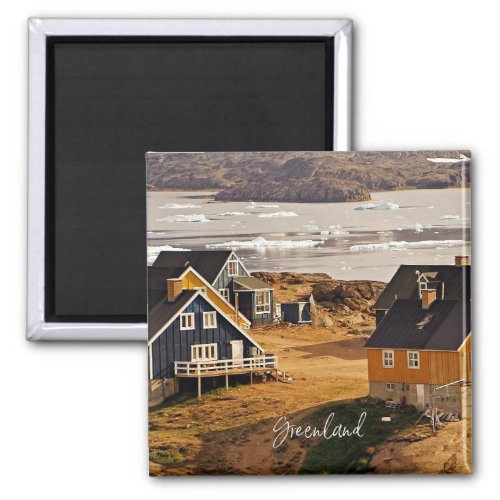 Greenland village scenic photograph magnet