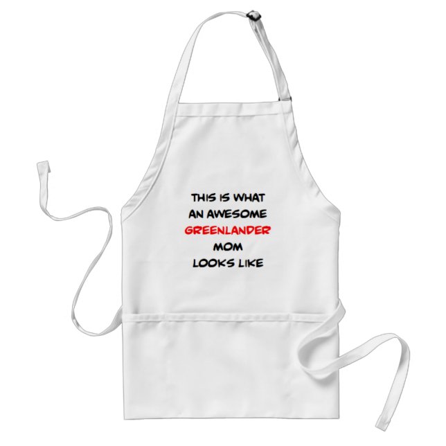 greenlander mom, awesome adult apron (Front)