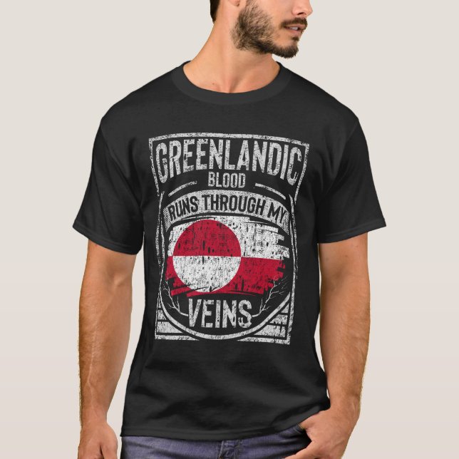 Greenlandic Blood Runs Through My Veins T-Shirt (Front)