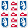 Greenlandic state symbols / coat of arms and flag sticker