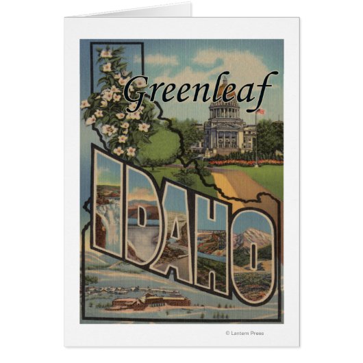 Greenleaf, Idaho - Large Letter Scenes Cards (Front)