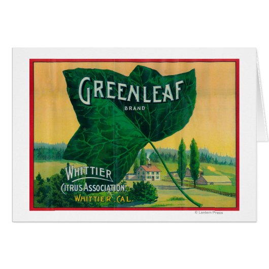 Greenleaf Lemon LabelWhittier, CA Cards (Front Horizontal)