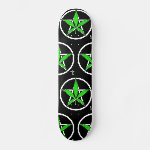 Greenleaf Pentagram Skateboard Black