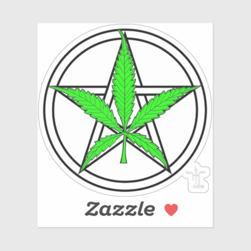 Greenleaf Pentagram Sticker