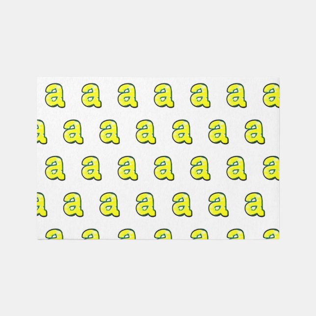 Greenleaf Yellow Letter  "a" Rug (Front)