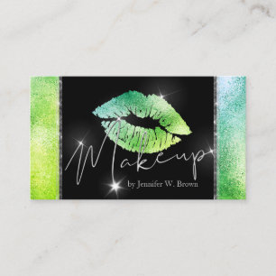 GreenLipstick Makeup lips elegant luxury Business Card