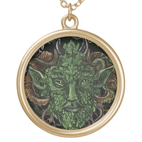 GreenMan Face~ necklace