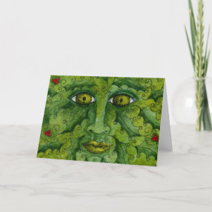 Greenman Holly Card
