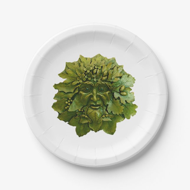 Greenman of the Forest Paper Plates (Front)