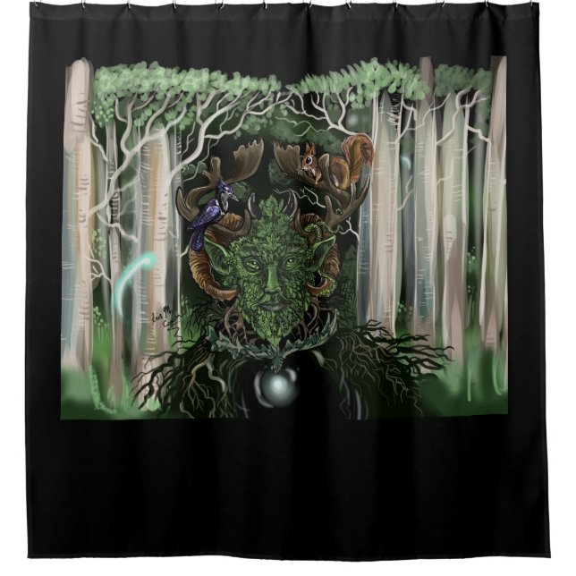 GreenMan Shower Curtain (Front)