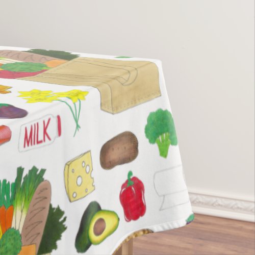 Greenmarket Grocery Shopping Fruit Vegetable Foods Tablecloth