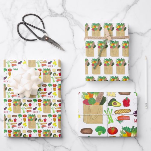 Greenmarket Grocery Store Farmers Market Groceries Wrapping Paper Sheets