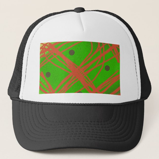 greennery abstract art trucker hat (Front)
