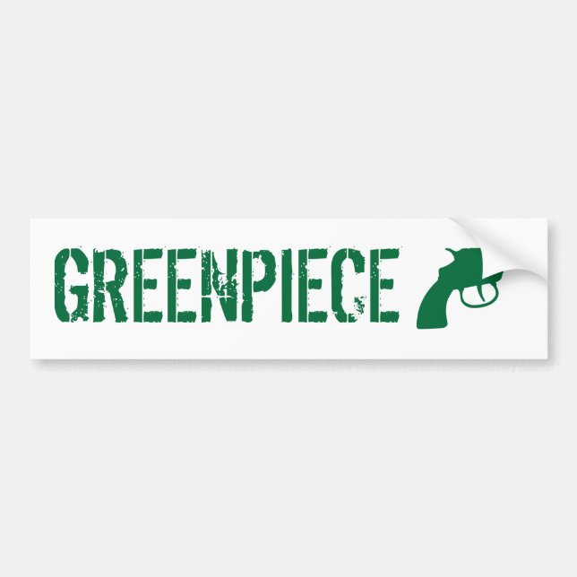greenpiece bumper sticker (Front)