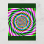 Greenpink Optical Illusion Postcard