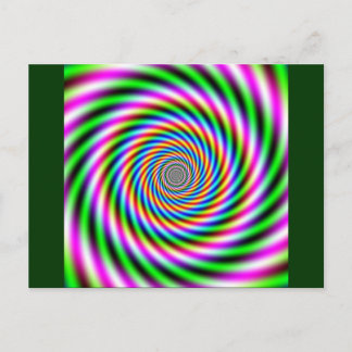 Greenpink Optical Illusion Postcard