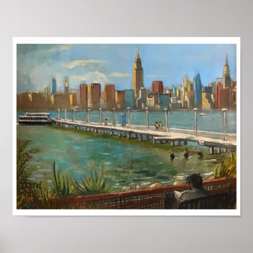 Greenpoint Brooklyn NYC 11x14 in  by M Koch Poster