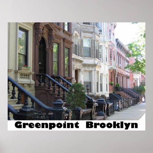 Greenpoint Brooklyn Poster Print on Canvas