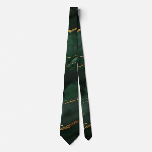 Greens and gold Neck Tie