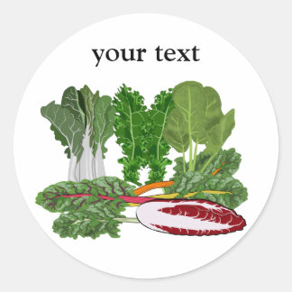Greens Veggie Lovers Vegetables Classic Round Sticker
