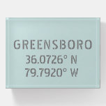 Greensboro NC Latitude and Longitude Coordinates  Paperweight