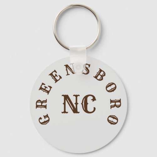Greensboro North Carolina Keychain