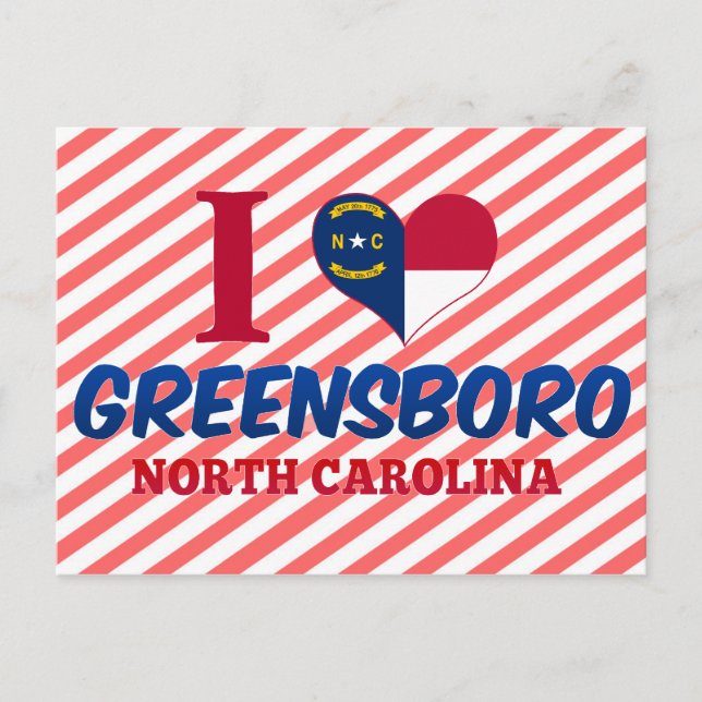 Greensboro, North Carolina Postcard (Front)