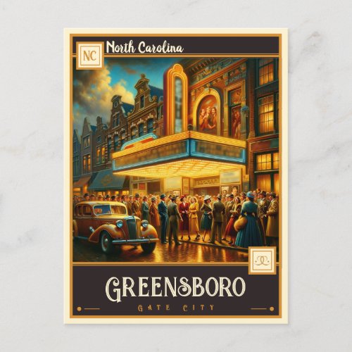 Greensboro North Carolina  Vintage Postcard