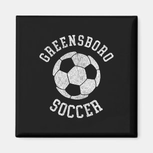 Greensboro Soccer Retro Distressed 90's Vintage Magnet