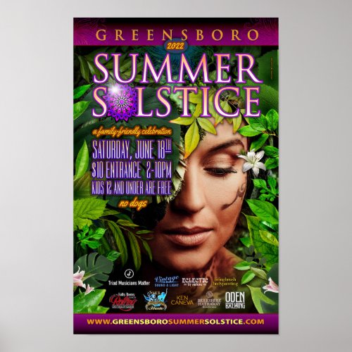 Greensboro Summer Solstice 2022 Souvenir Poster