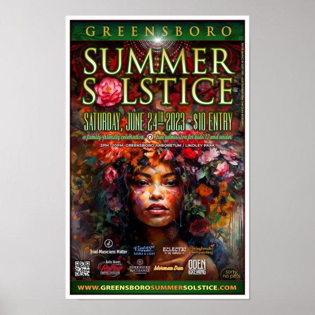 Greensboro Summer Solstice 2023 Souvenir Poster (Front)