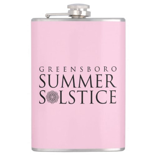 Greensboro Summer Solstice Branding Simple Pink Flask